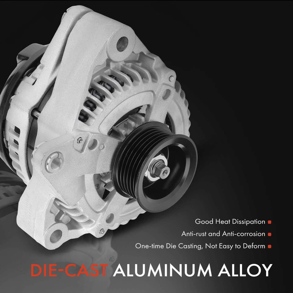 Alternador para Toyota 4Runner Land Cruiser Lexus GX470 LX470 4,7 L 130A 6 ranuras Foto 4 de 4