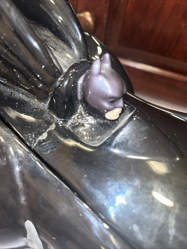 Warner Bros Batman In Batmobile Cookie Jar 1997 Ceramic (Repaired Lid) 16” - Picture 4 of 13