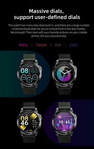 Men Women Smart Watch Sleep Monitor Bluetooth Smartwatch for Android iOS Phones - 第 3/12 張圖片