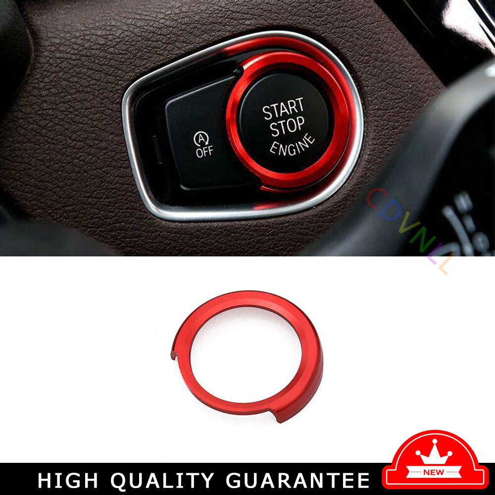 For BMW X3 G01 X4 G02 2018-2022 Red Aluminum One-Click Startup Frame Cover Trim