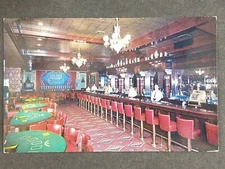 VTG LAS VEGAS NV GOLDEN NUGGET GAMBLING HALL SALOON/RESTAURANT BAR 1958 POSTCARD