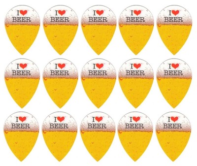5 Sets of Harrows Quadro Pear Shaped Dart Flights Ships Tracking - I Love Beer 