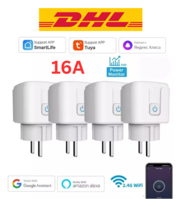 16A Smart Steckdose Tuya WIFI WLAN Home Socket Alexa Google Fernbedienung Timer
