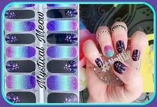 Color Nail Polish Strips, 16ct. CLassy Claws Custom. Mystical Meow.