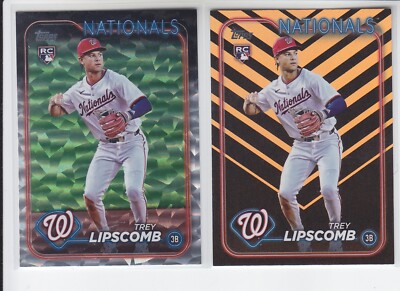 2 - 2024 Topps Update TREY LIPSCOMB RC Silver + Halloween Foil Nationals US143