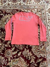 Vineyard Vines Long Sleeve Pocket Vacation Tee Salmon Pink Boys Sz L Read 4 Info