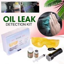 UV Oil Leak Detection Kit for Automotive AC System with Dye and Flashlight
