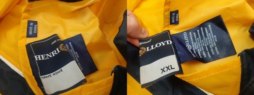 Henri Lloyd CT 1000 Giacca a Vela + Pantaloni Uomo Taglia 2XL Tuta Salopette Gialle - Foto 4 di 12