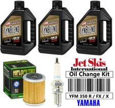 Yamaha Warrior Raptor 350 Tune up Oil Change Synthetic Blend Plug Filter YFM350