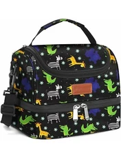 Kids Lunch Bag For Boys &Girl Children Insulated Lunch Box Dual...