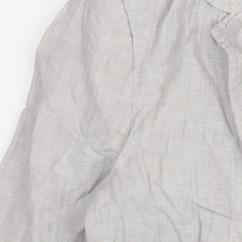 Zara Women's Grey Linen Blazer Size 14 Regular - Picture 10 of 12