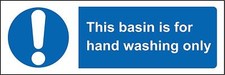 Mandatory signs This basin is for hand washing only Safety sign 