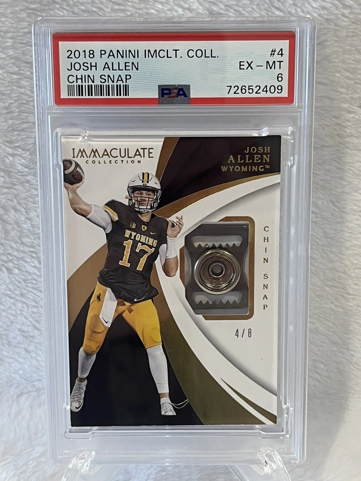 Josh Allen Panini Immaculate Collegiate Chin Snap #4 Base
