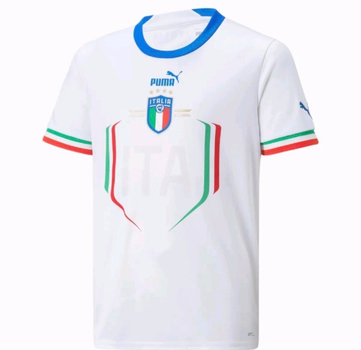NWT Puma Youth Italy FIGC White Away Soccer Jersey 765652 02 Youth
