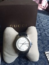 GUCCI Diamond Dial G Timeless Series 126.4 Date Watch Stainless Steel Mens