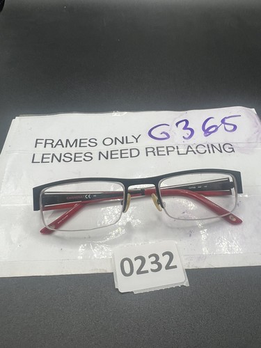 CARRERA eyeglasses MATT BLACK HALF RIMLESS glasses frame MOD: CA 7548 IAM