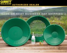 GARRETT GOLD PANNING PAN KIT 1651310 classifier snuffer bottle vials