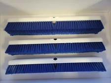 (3) 18" Broom Heads, BLUE Carlisle Spectrum Omni Sweep β.4189014 (Made in USA)