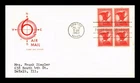 US COVER AIR MAIL 6C EAGLE FIRST DAY ISSUE BLOCK HOUSE OF FARNAM CACHET