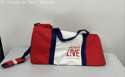 Lacoste Live Perfums Weekender Bag Duffle Bag Lacoste Bag Gym Bag Red White Blue