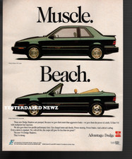 1992 Print Ad For Dodge Shadows Muscle. Beach.