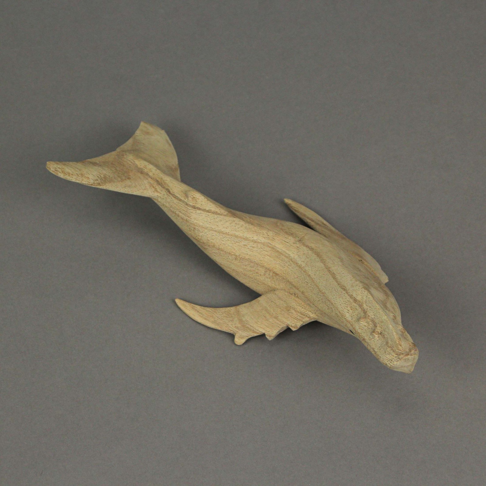 8" Hand Carved Humpback Whale Wooden Sculpture – Nautical Ocean Decor Figurine