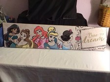 DISNEY PRINCESS Artissimo 36" Canvas Art Snow White Belle Ariel Jasmine Cinderel