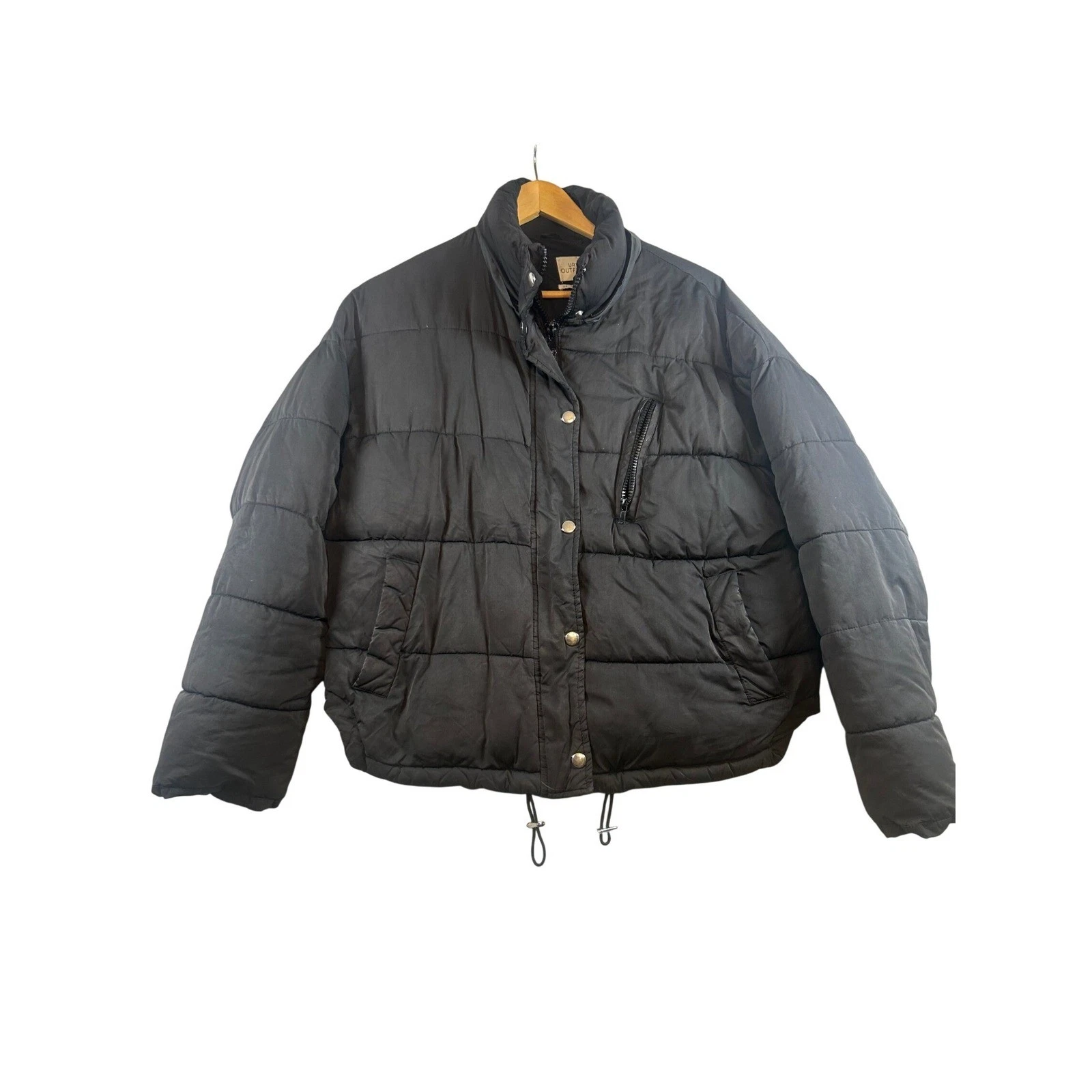 Urban Outfitters Mens Black Puffer Jacket Winter Warm Coat Size S