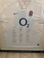 Signed 2009 England Rugby Shirt – Signatures of  Wilkinson, Moody & Tindall