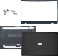 Replacement LCD Back Cover Top Case Lid Front Bezel Frame with Hinges for DELL I