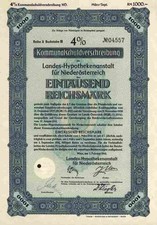 Landes Hypothekenanstalt Nieder&ouml;sterreich 1941 Wien N&Ouml; HYPO BANK St. P&ouml;lten 1000
