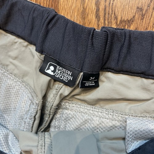 EMS Convertible Hiking Cargo Pants Mens 34x32 Khaki Nylon Zip Off Outdoor Shorts - Picture 3 of 7