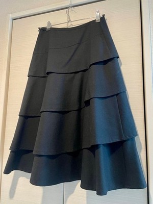 tricot COMME des GARONS Wolle Schichtrock Schwarz
