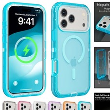 Magsafe Cover Shockproof Heavy Duty Case For iPhone 17e 16 15 14 13 12 Pro Max