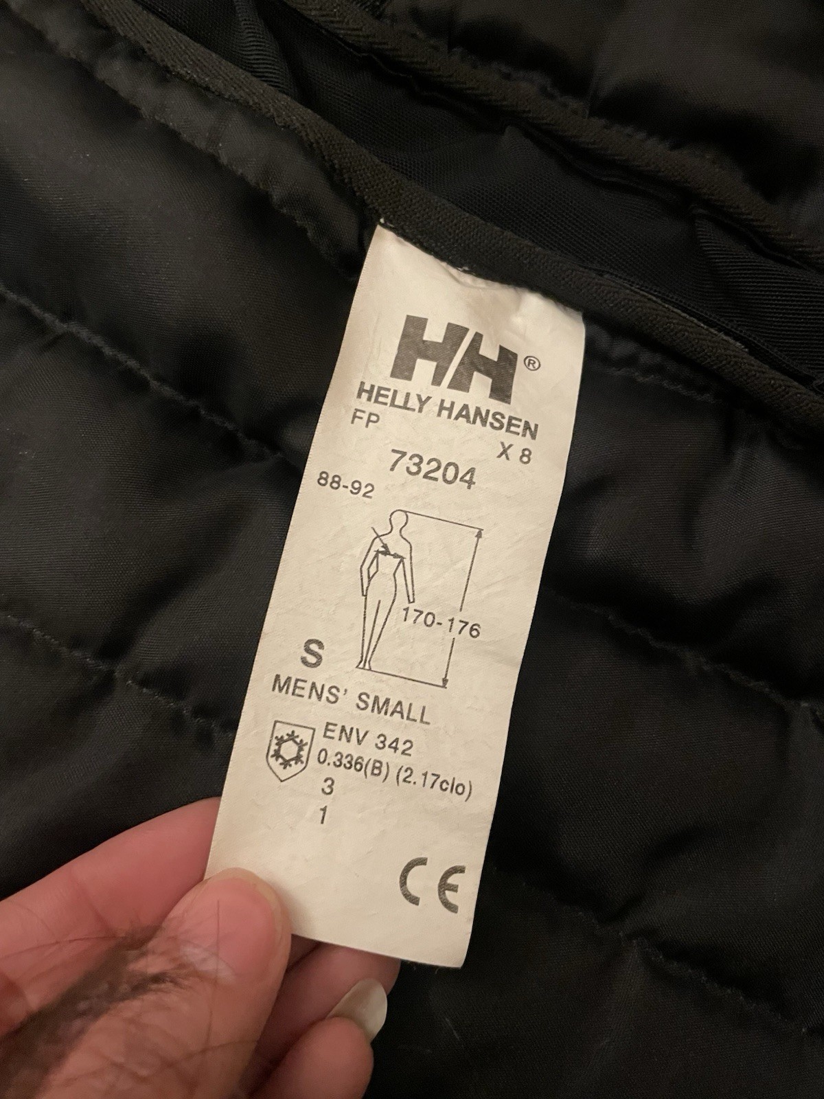 RARE Men’s VTG Helly Hansen Khaki Green Quilted Military Utility Zip Jacket S image 8