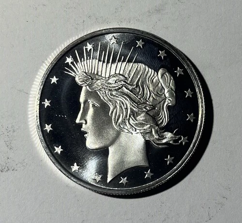 1 oz .999 Fine Silver Bullion Round – Peace Dollar Design