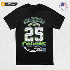 Se@ttle Seahawks 2025 13-3 N.F.C West Division Champions Signatures T-shirt