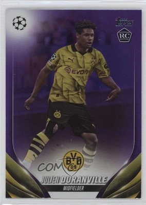 2023-24 UEFA Club Competitions Purple Foil /299 Julien Duranville Rookie RC 0jo2