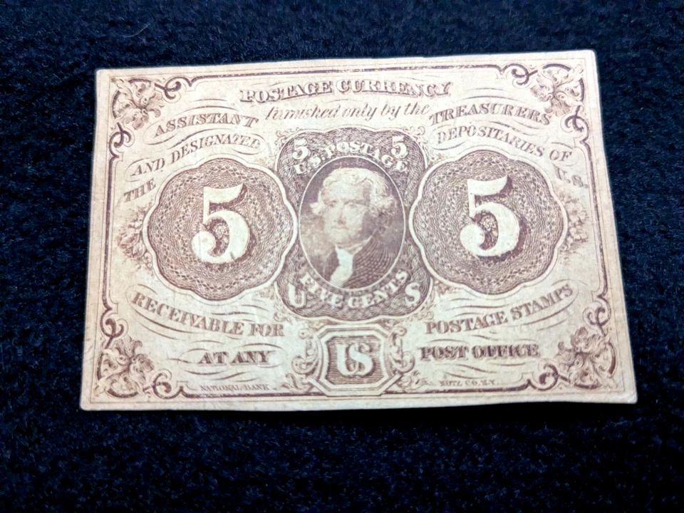 Scarce FIRST Issue 5 Cents POSTAL Fractional Currency XF. #15 - Image 4 of 4