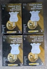 Lot of (4) New  Prestigeline Frosted Glass and Brass Wall Fixture Light # PT-319