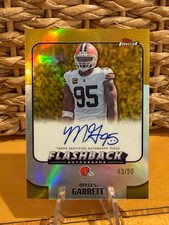 2025 Topps Finest Flashback Gold On-Card Auto 43/50 Myles Garrett Browns 497