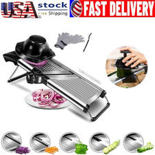 Mandoline Food Fruit Vegetable Slicer Cutter Chopper Stainless Steel Adjustable