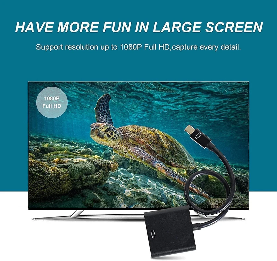 DisplayPort DP Male to DVI Female Adapter Cable Converter for Laptop PC - Image 2 of 4