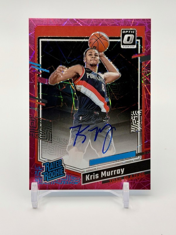 2023-24 Donruss Optic Kris Murray Rated Rookie Pink Velocity Auto /79 SP RC