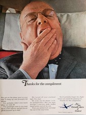 United Airlines Print Ad 1967 Vintage Ephemera Wall Art Decor Thank You!