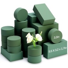 30 PCS Floral Foam Blocks Round Set Green Wet Dry Flower Florist Supplies