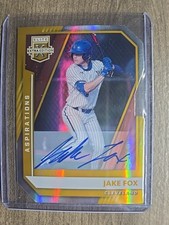 2021 Panini Elite Extra Edition - Jake Fox #95 Status Gold Die-Cut Signatures...
