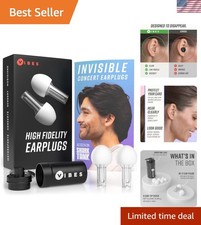 High Fidelity Concert Ear Plugs Reusable Noise Reducing Ear Plugs for Conce...