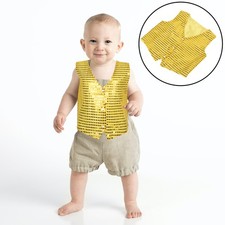 Children 130 cm Sparkly Sequin Dance Vest Jazz Wear