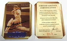 1993/94 FUTERA SIR DON BRADMAN LEGEND SIGNATURE CARD + CERTIFICATE-UNRELEASED